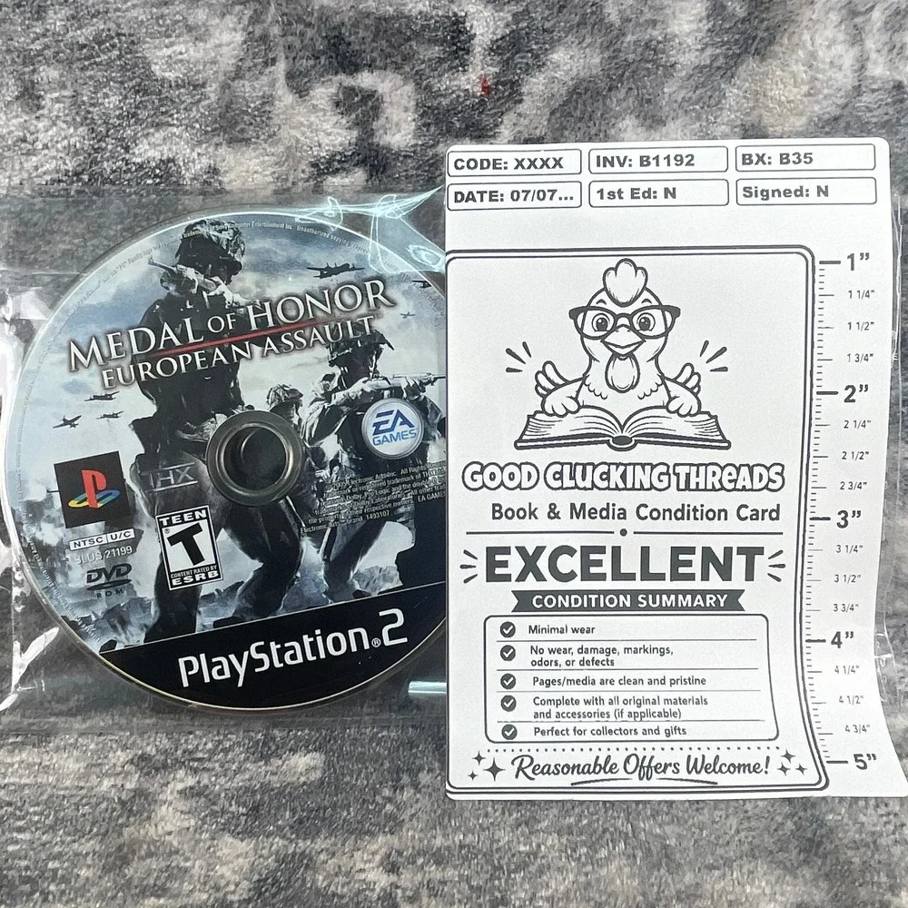 Medal of Honor European Assault PS2 PlayStation 2 EA 2005 WWII FPS Shooter Disc